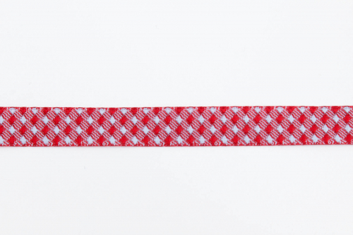 Preview: Webband Retro-Karo kirsch (1 m)